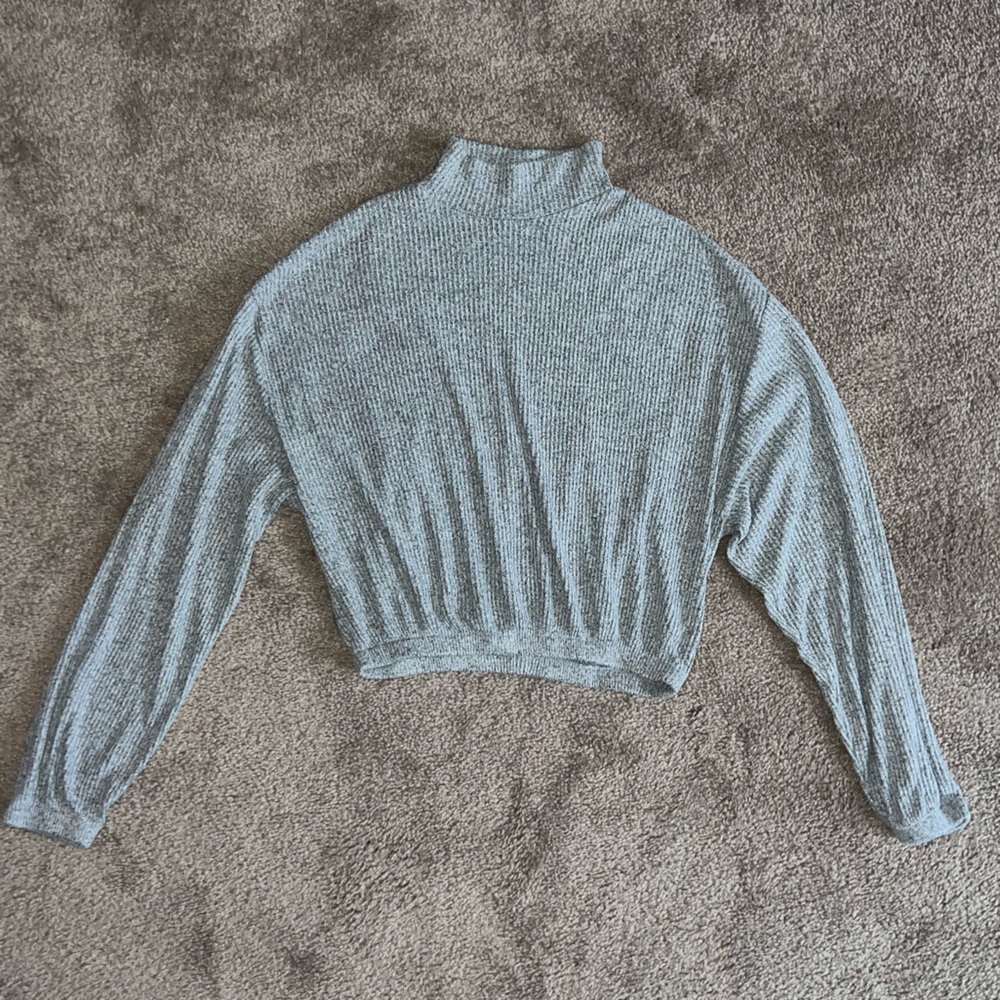 Garage Ribbed Cropped Turtleneck